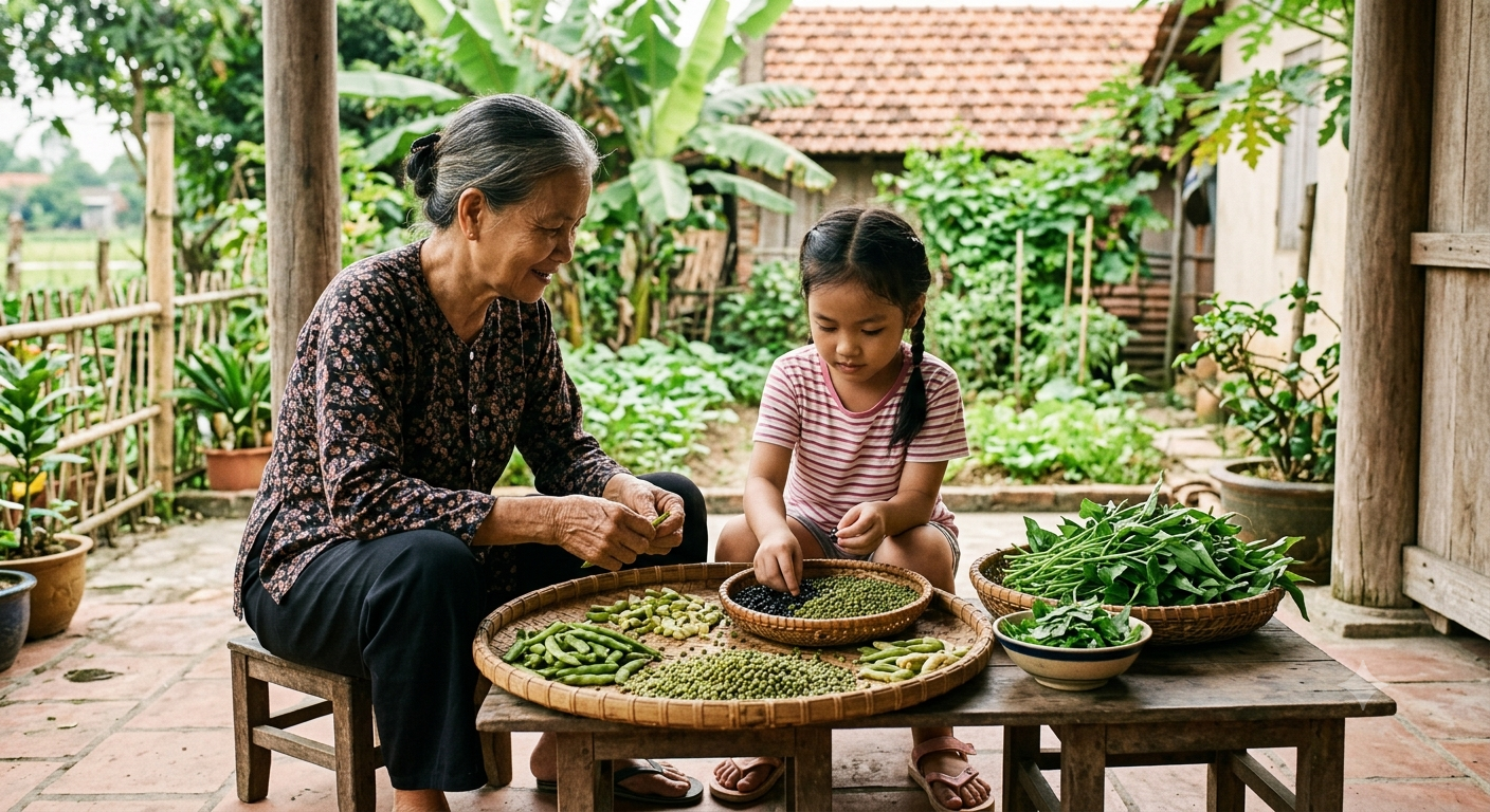 Mùa hè nối kết hai thế hệ già - trẻ